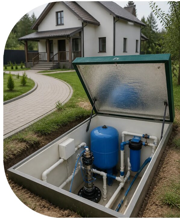 Автономное водоснабжение дома в Прохладном от 162495 р. | АПаруса-Прх