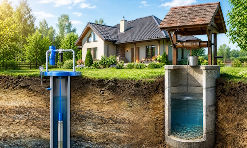 Автономное водоснабжение загородного дома Прохладный: скважина или колодец 